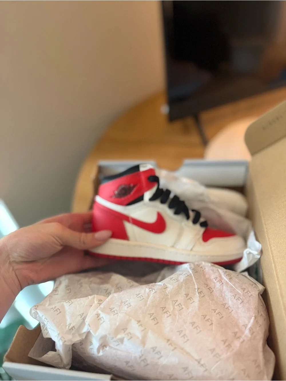 Nike Kids Pink and White High-Top Sneakers with Black Laces
